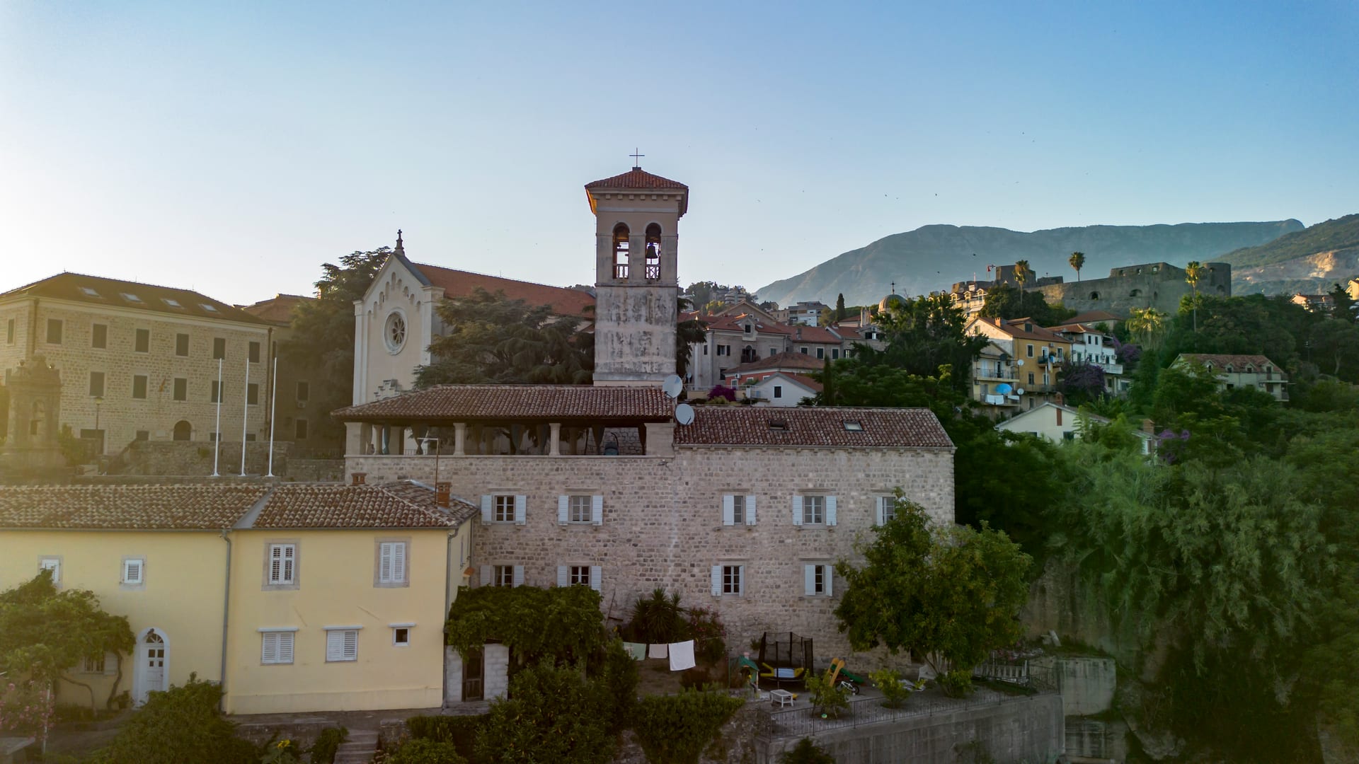 Anchora Apartments — historic stone façade in old-town Herceg Novi